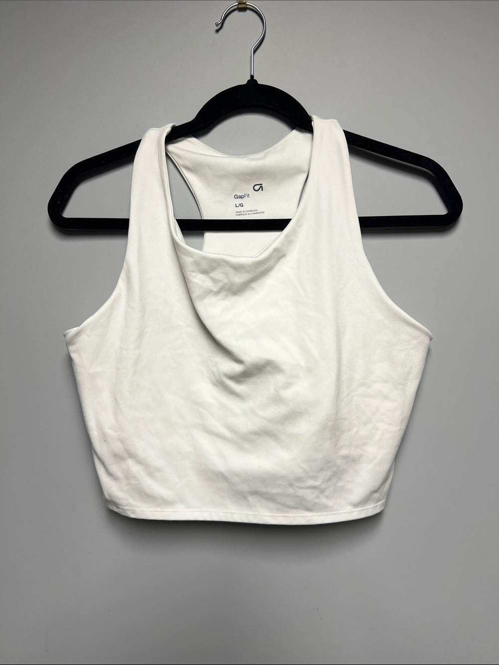 GAP White Racerback Crop Top - Athletic Tank